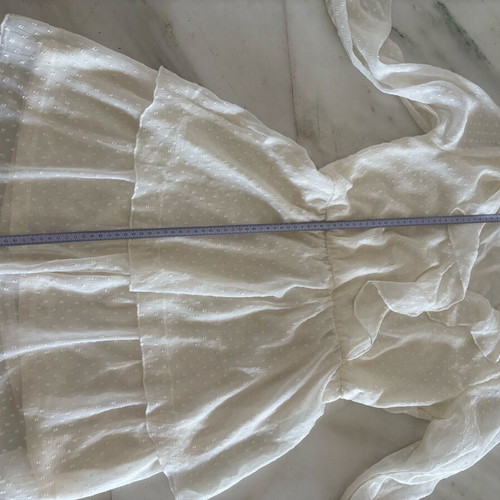 White/Cream dress with polka dots, like new, size S/M