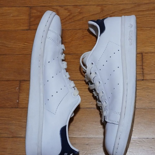 Adidas Original Stan Smith sneakers used, size 37 1/3, white and blue