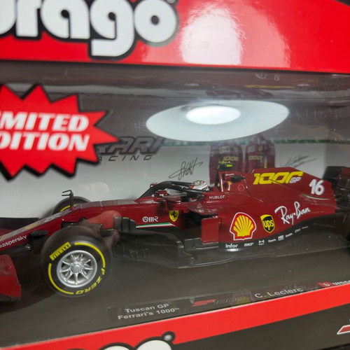 Burago Ferrari F1 Charles Leclerc 2019-2022 1/18 Scale Collection new