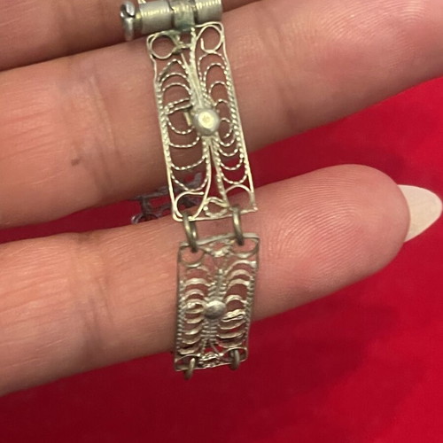 925 filigree bracelet vintage, 18.3 cm