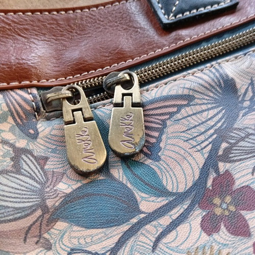 Anekke crossbody bag used with embroidery and keychain