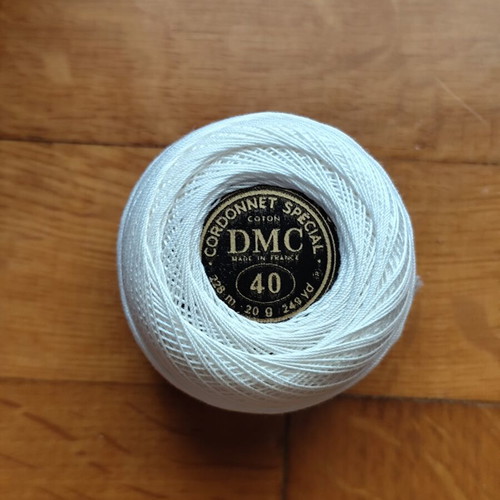 DMC cotton thread blanc neige, pack of 9, mercerized