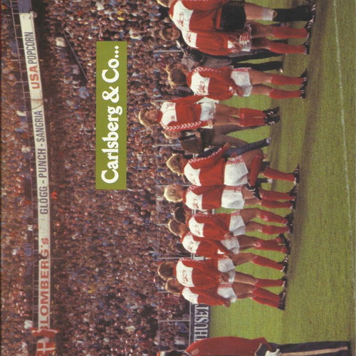Denmark - Greece 1983 match program used, football