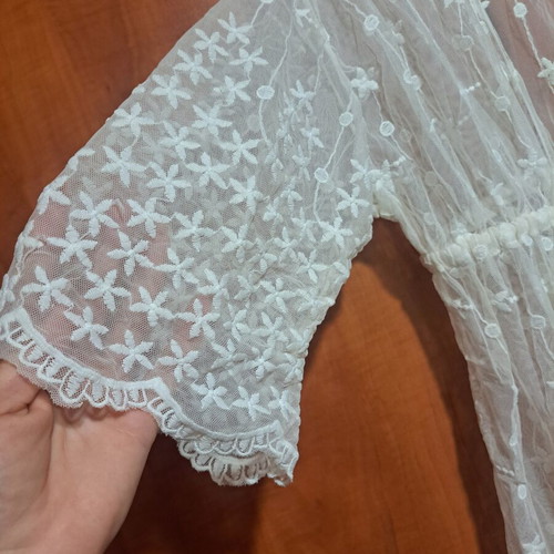 Kaftan beachwear lace, like new, size S/M, white