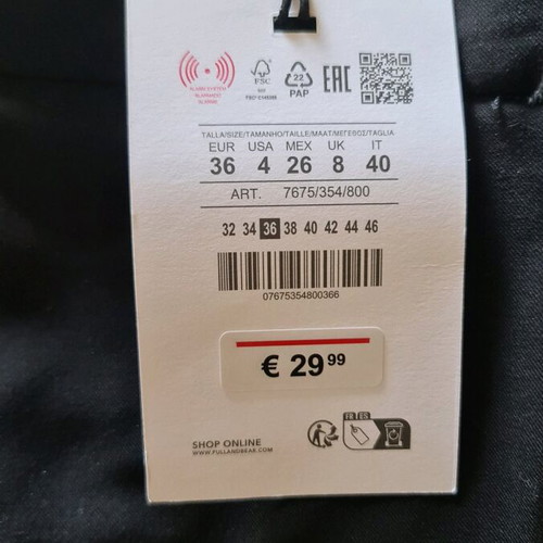 Pull & Bear women's black pants new, size 46 (3XL)
