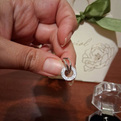 Silver S925 earrings with zirconia new