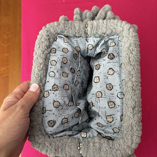 Handmade gray handbag new