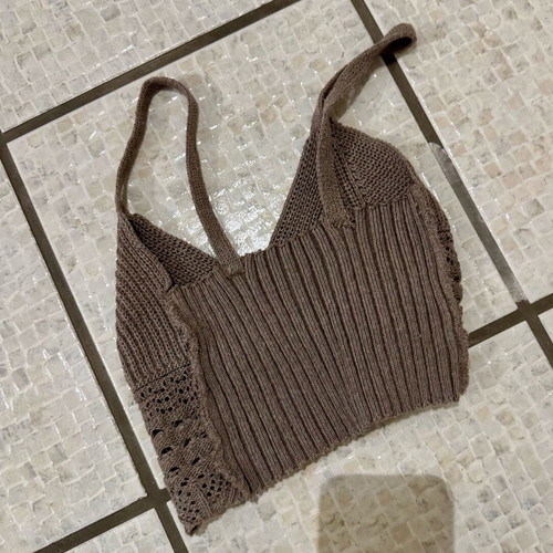 Knitted top new, size small, gray