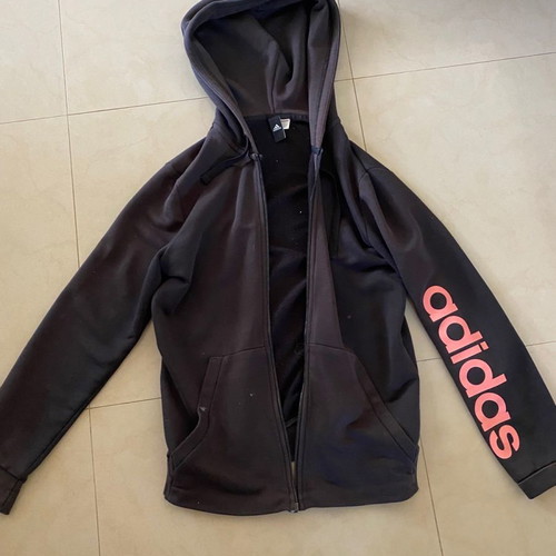 Adidas black jacket S with faint white marks
