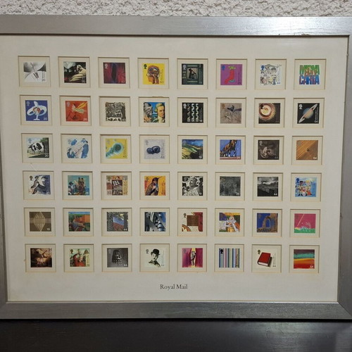 Framed Royal Mail Millennium Edition stamp collection like new
