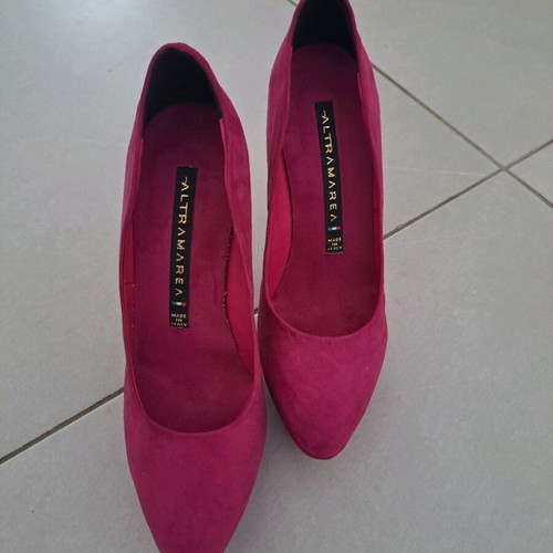 Suede pink pumps like new, size 38, Italian