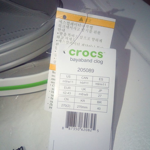 Crocs Bayaband Clog grey with lime punch, size 42-43