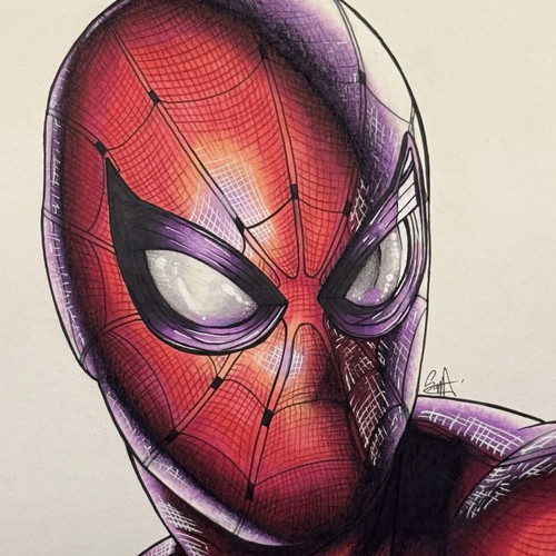 Spider-Man Original Drawing Brand New Day A4 Artwork