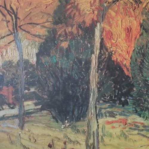 Oil painting 130x100 cm like new, Van Gogh Autumn Garden