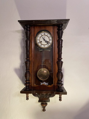 FMS Friedrich Mouthe German wall clock used, vintage