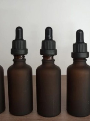 Матови шишенца 50 мл с капкомер нови, комплект от 50 броя