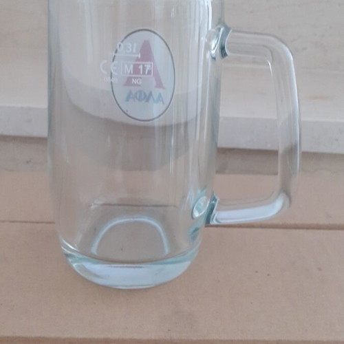 Alfa Beer Glasses set of 6 new, 300ml, thick glass with handle