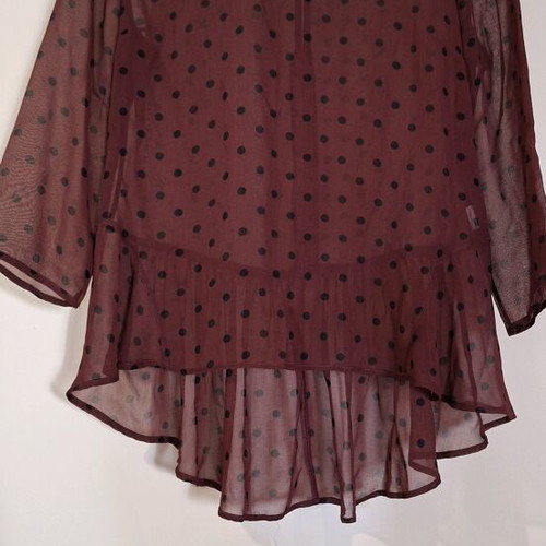 Tulle blouse like new, black and red