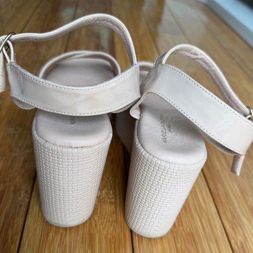 Mariella Fabiani platform sandals beige size 36 like new