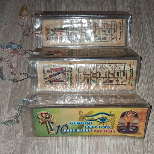 Egyptian Papyrus Bookmarks set of 10 new in original sleeve