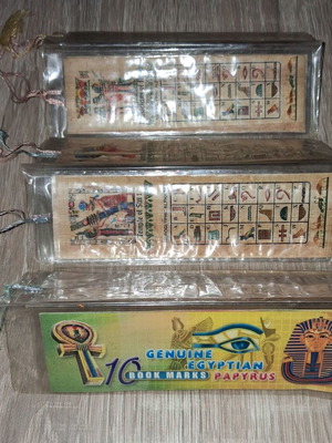 Egyptian Papyrus Bookmarks set of 10 new in original sleeve