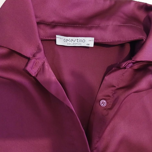 Celestino magenta long shirt with wide sleeves