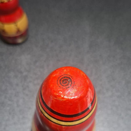 Vintage Russian Matryoshka Dolls set of 2 used, handmade wood