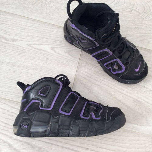 Nike Air More Uptempo FA22 BP kids shoes used, black, size 30