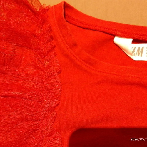 Girls' blouse set like new, sizes 128 and 134 cm