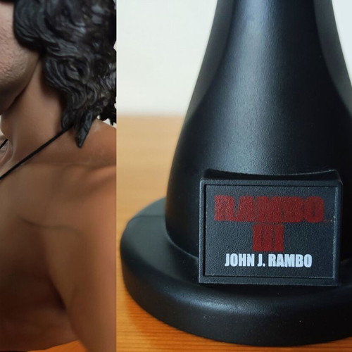 John J. Rambo III 1/4 Bust Statue by Hot Toys 2008 like new