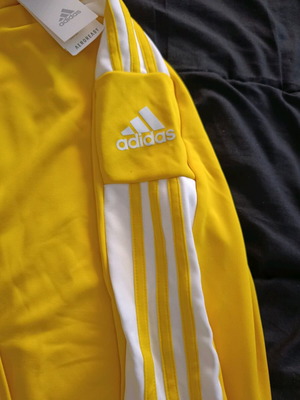 Adidas Aeroready hoodie with pockets new, unused, size L, yellow-white