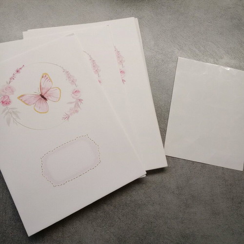 Invitation envelopes new, pack of 10 for girl baptism with stickers