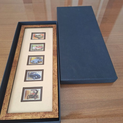 Collectible stamp frame "Cars That Made History" new
