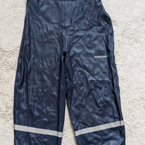 Didriksons 1913 waterproof pants used, blue, for 5 years old