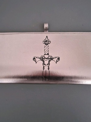 Christoforos Kotentos clutch bag in anthracite metallic, like new