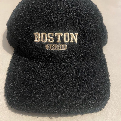 Winter fur hat black new with gold letters