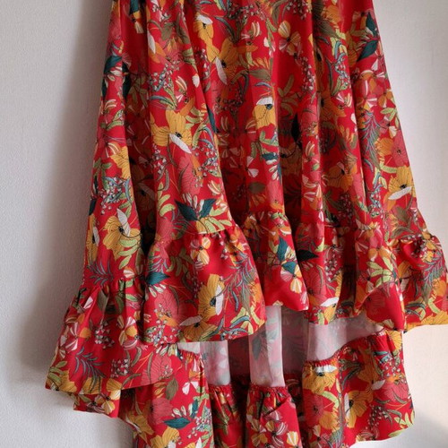 BSB asymmetrical flared skirt like new, multicolor, XS