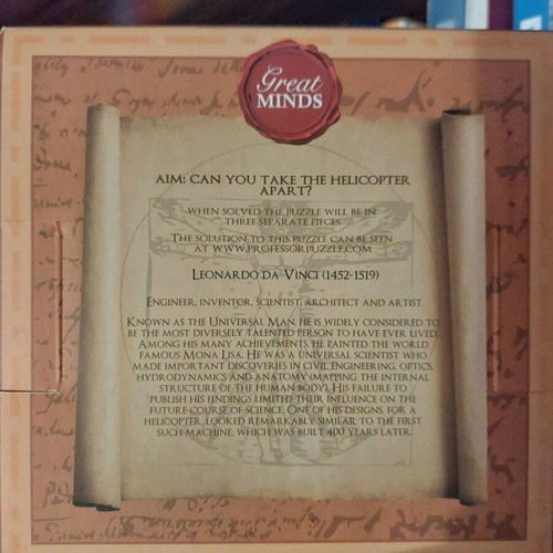 Da Vinci Helicopter Puzzle new