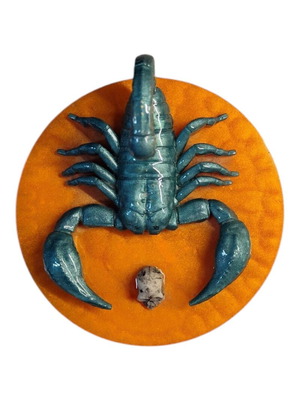 Scorpio sculpture made of resin glass new