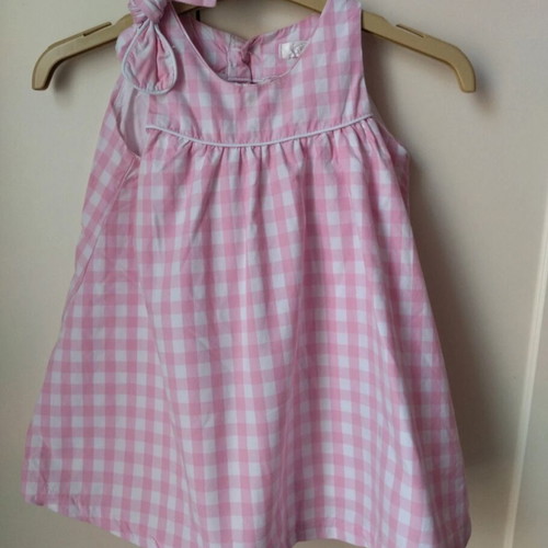 Krytik sleeveless dress like new, pink gingham for girl 24-36 months