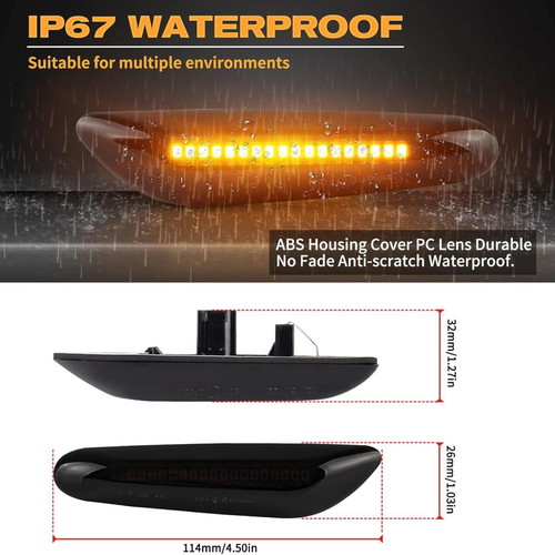 LED side indicators for BMW CANBUS, 18 LED, set of 2