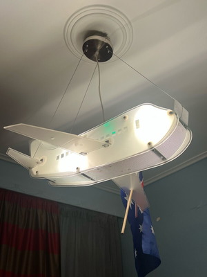 Airplane ceiling light new with colorful blinking center