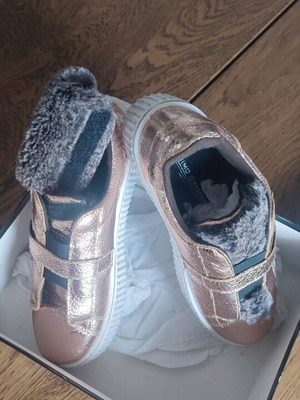 Loafers Massimo Granieri gold with removable fur, new, size 38