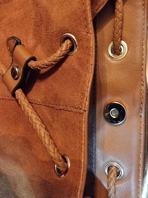 Parfois suede brown backpack new