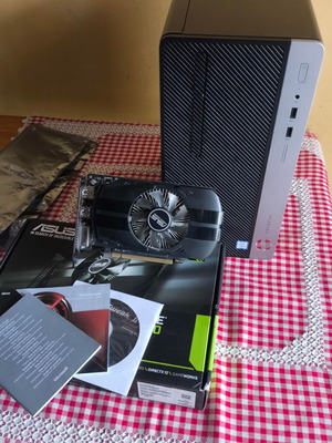HP Prodesk 400 G4 M Tower like new with Intel i5-7500, 8GB RAM, 256GB SSD, Asus GTX 1050