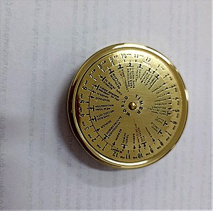 Μπρούτζινο παγκόσμιο ρολόι τσέπης
