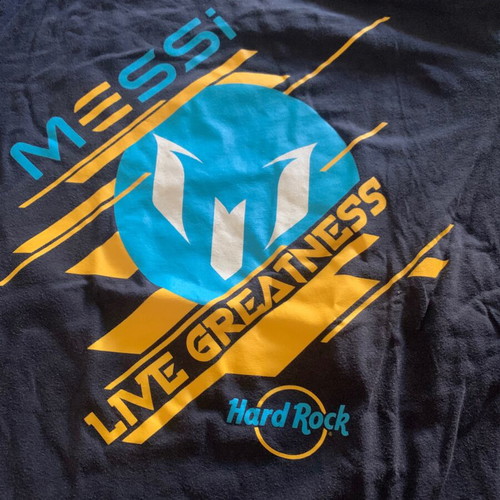 Messi Hard Rock Cafe T shirt large and Nike Brooklyn Nets T shirt gift