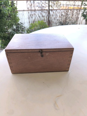 Old wooden box handmade used