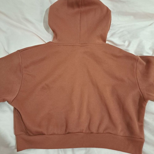 Shein women's cropped hoodie large brick red like new