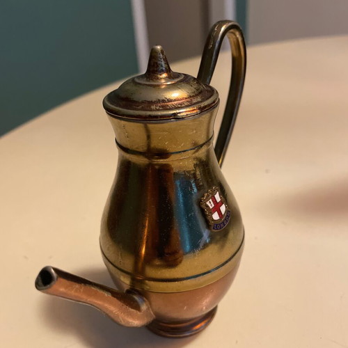 Vintage miniature pitcher made of bronze and copper, like new